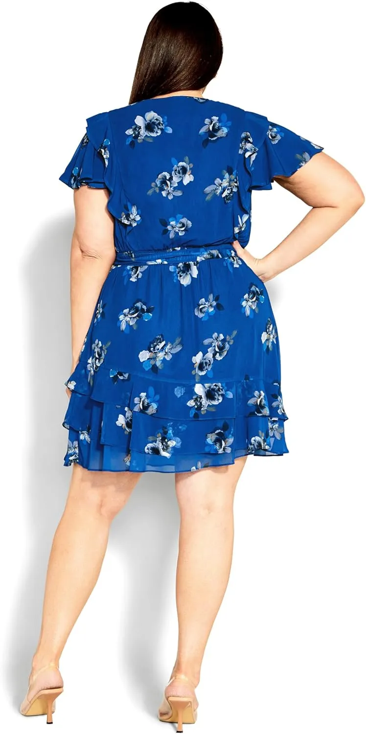 City Chic Women's Plus Size Romantic Print Dress