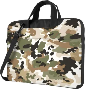 Classic Camo Print Laptop Shoulder Bag for Women, Laptop Sleeve Case Durable Computer Bag