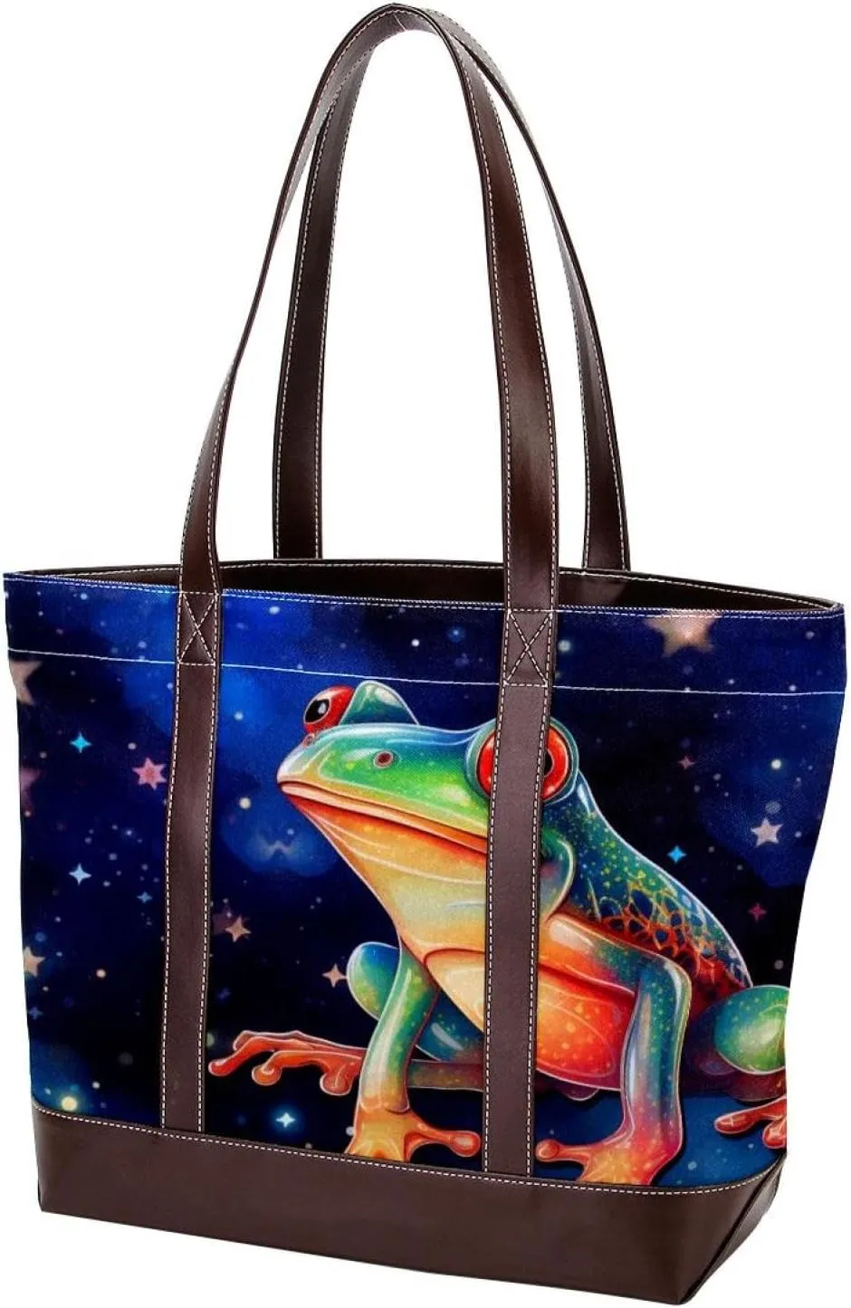 Colored Frog-1167 Shoulder Purses for Women Large Soft Washed Leather Purses and Durable Handbags
