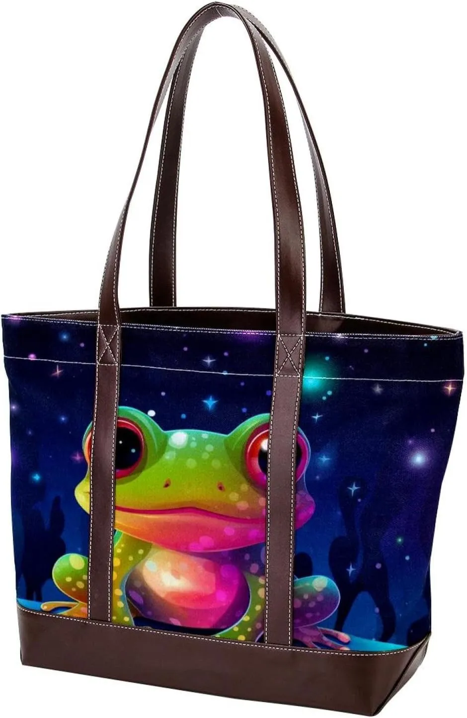 Colored Frog-1167 Shoulder Purses for Women Large Soft Washed Leather Purses and Durable Handbags