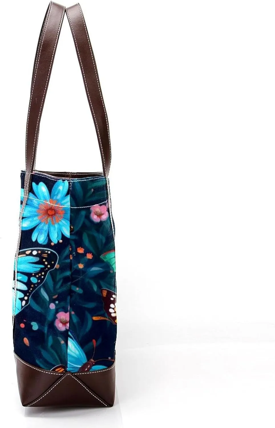 Colorful Butterfly-1497 Shoulder Purses for Women Large Soft Washed Leather Purses and Durable Handbags