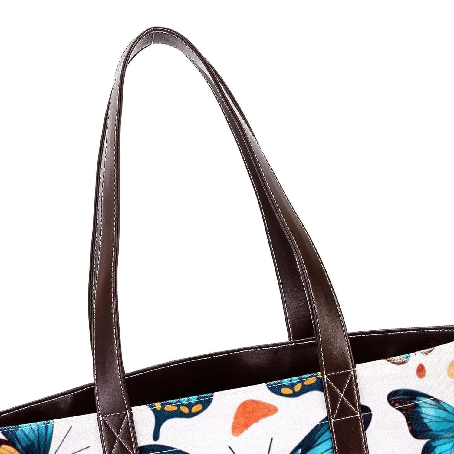 Colorful Butterfly-1497 Shoulder Purses for Women Large Soft Washed Leather Purses and Durable Handbags