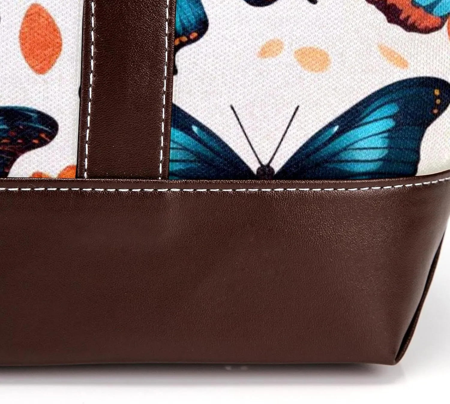 Colorful Butterfly-1497 Shoulder Purses for Women Large Soft Washed Leather Purses and Durable Handbags