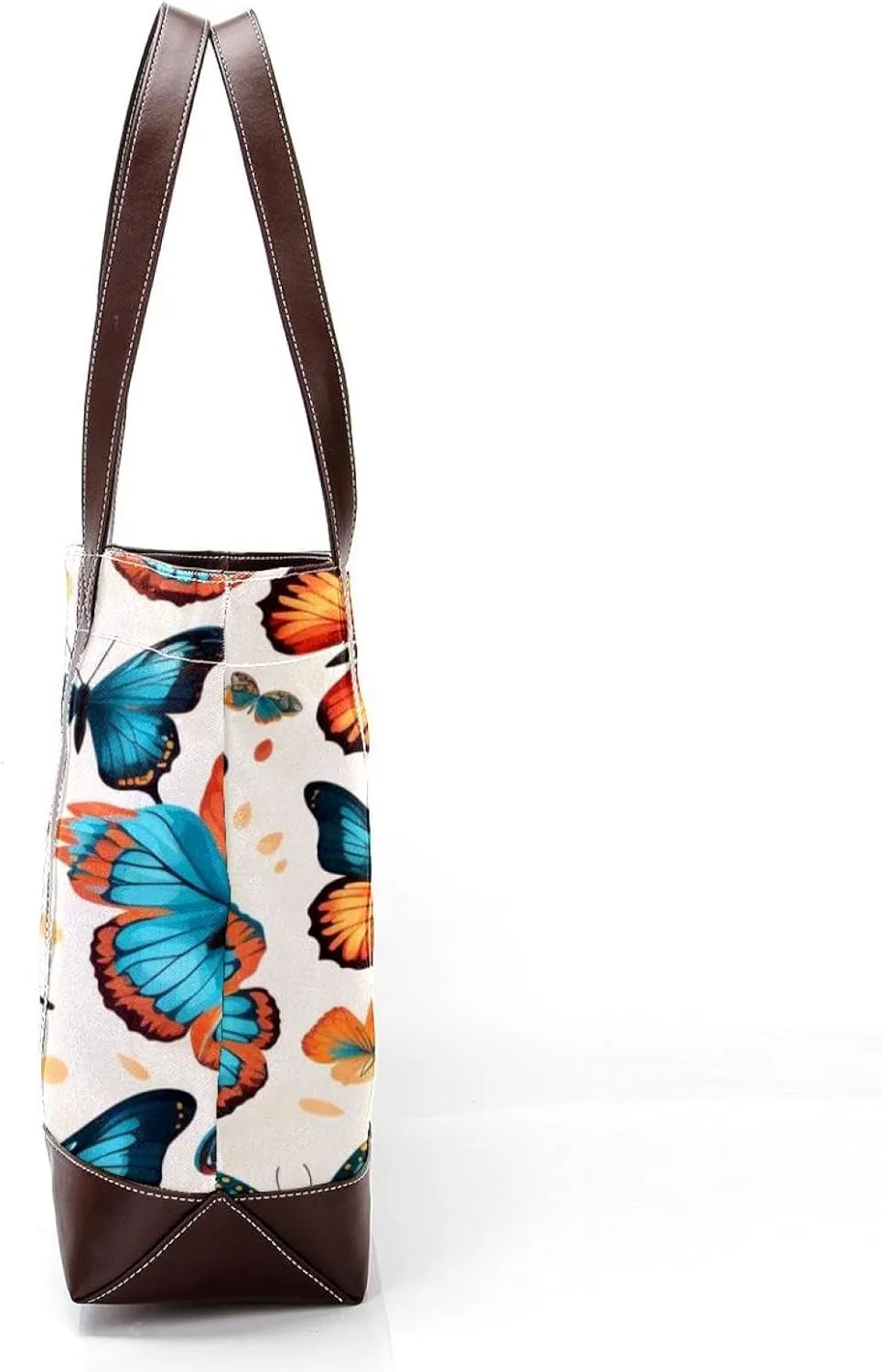 Colorful Butterfly-1497 Shoulder Purses for Women Large Soft Washed Leather Purses and Durable Handbags