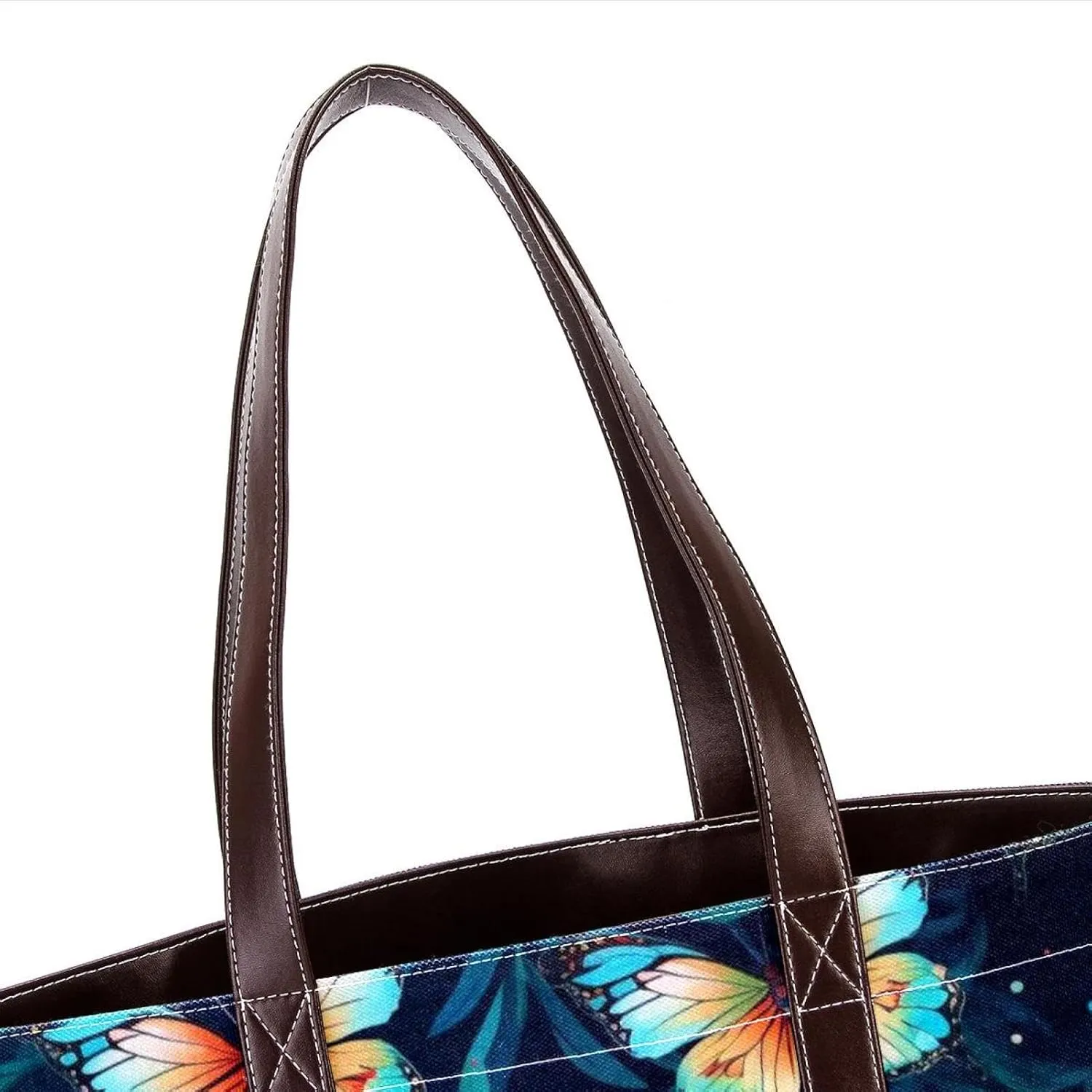 Colorful Butterfly-1497 Shoulder Purses for Women Large Soft Washed Leather Purses and Durable Handbags
