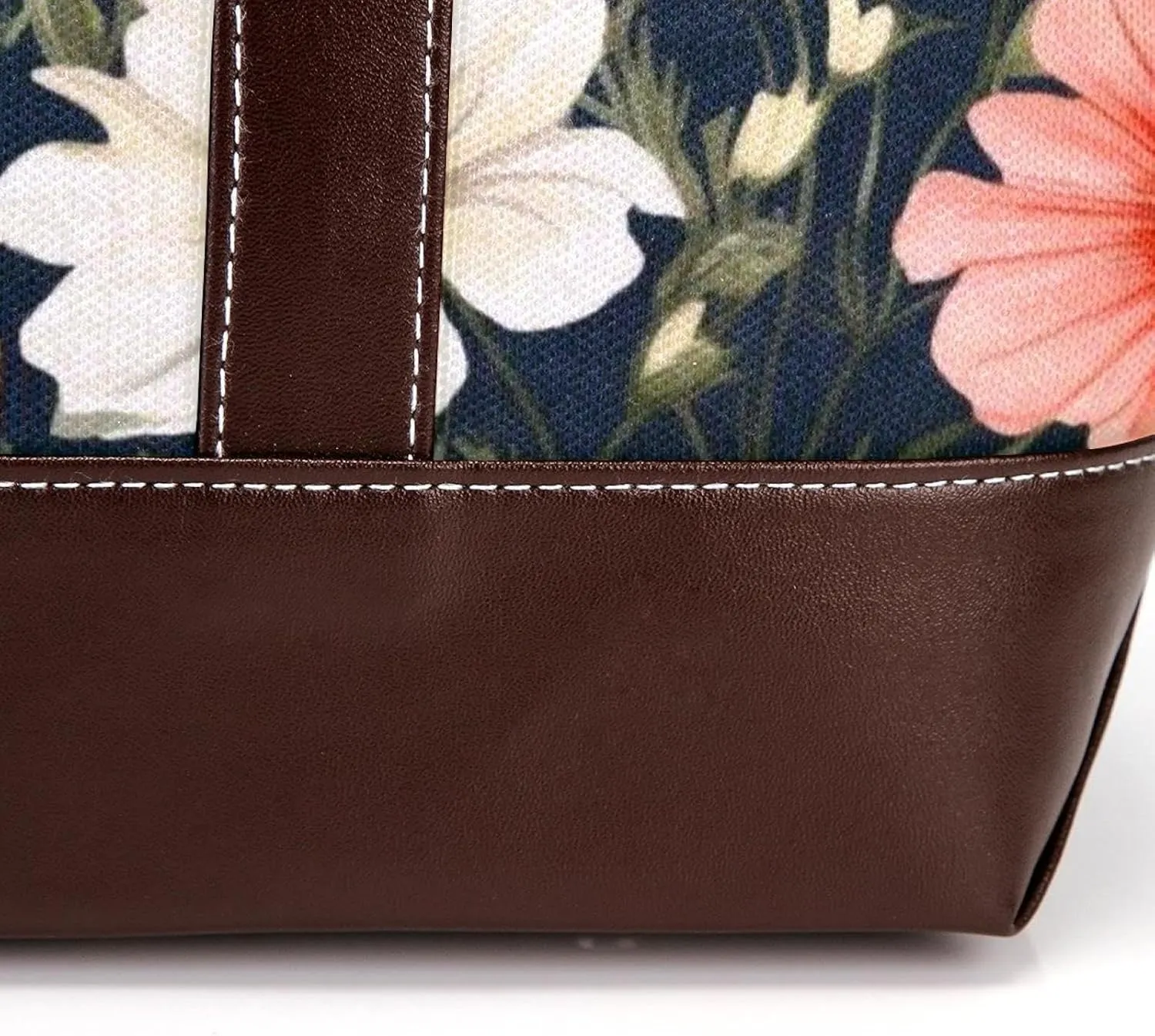 Colorful Flowers-1530 Shoulder Purses for Women Large Soft Washed Leather Purses and Durable Handbags