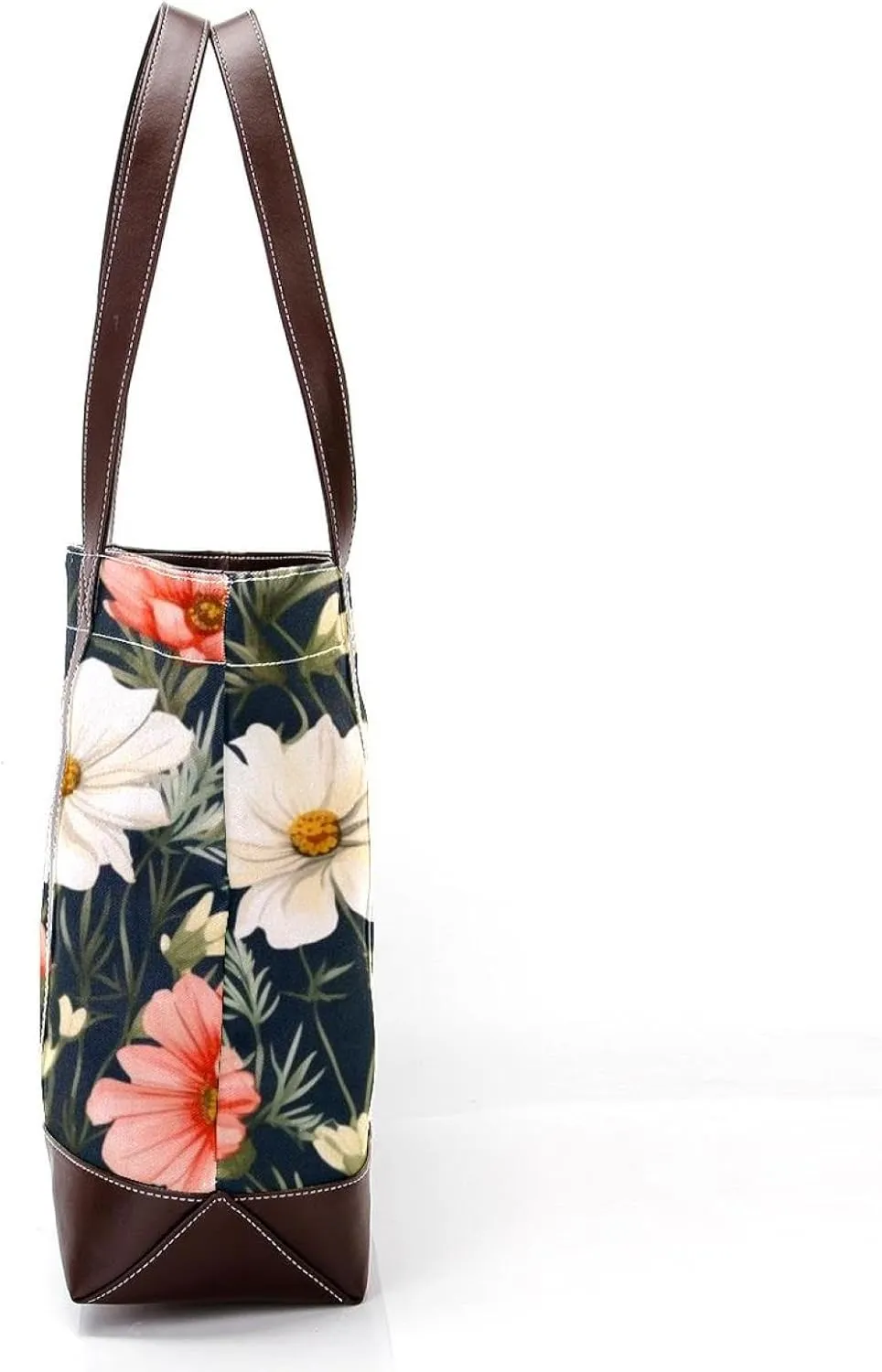 Colorful Flowers-1530 Shoulder Purses for Women Large Soft Washed Leather Purses and Durable Handbags