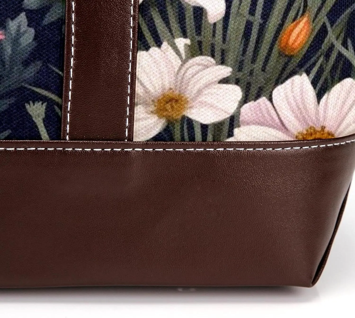 Colorful Flowers-1530 Shoulder Purses for Women Large Soft Washed Leather Purses and Durable Handbags
