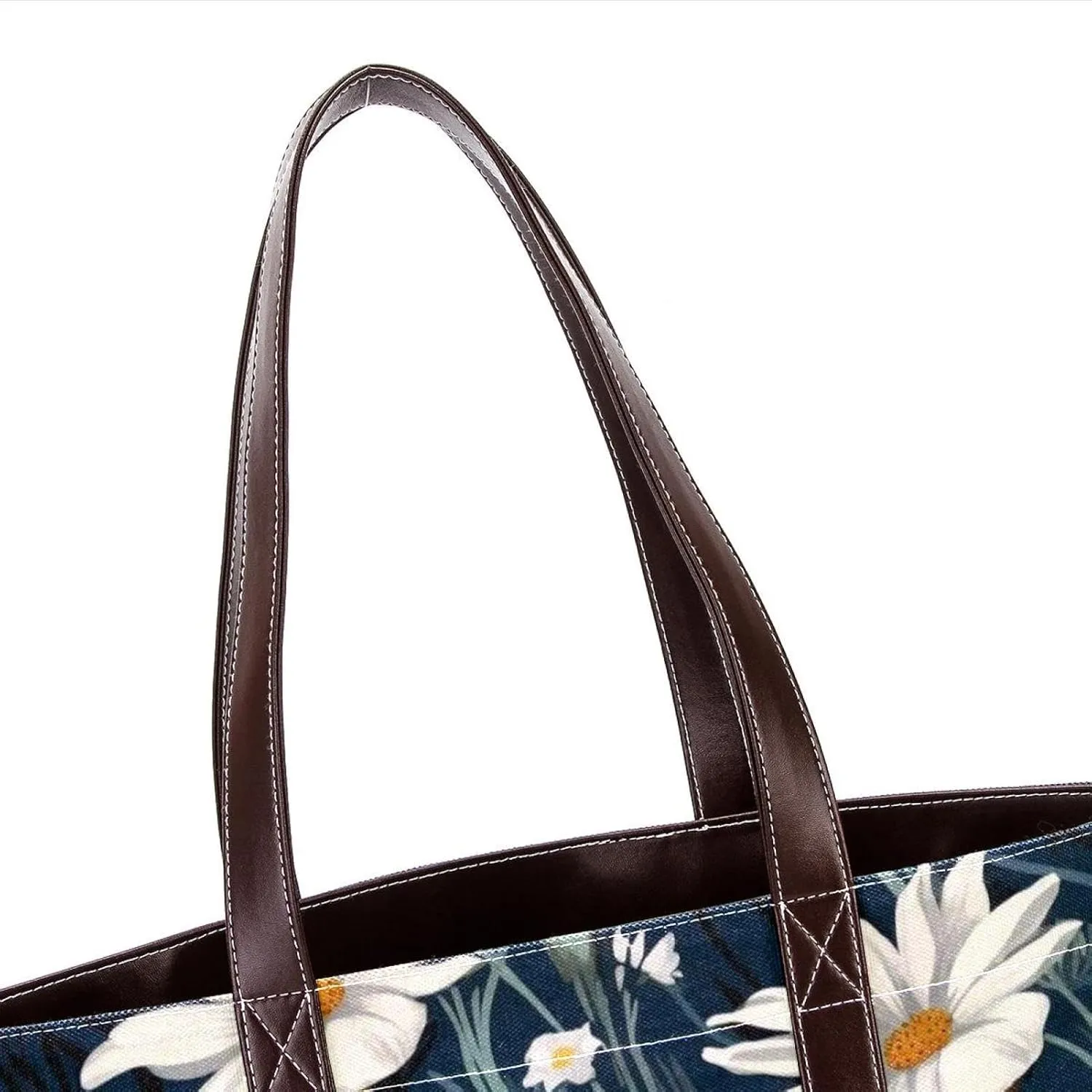 Colorful Flowers-1530 Shoulder Purses for Women Large Soft Washed Leather Purses and Durable Handbags