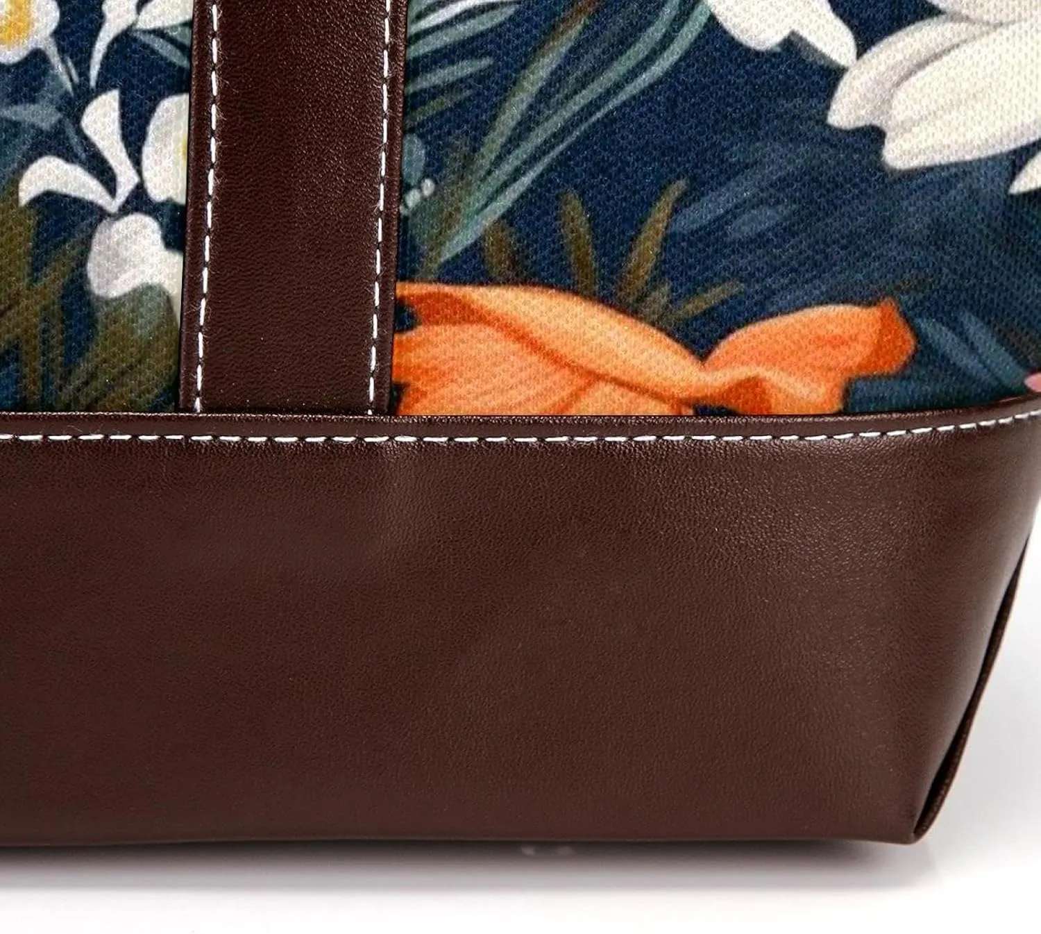 Colorful Flowers-1530 Shoulder Purses for Women Large Soft Washed Leather Purses and Durable Handbags