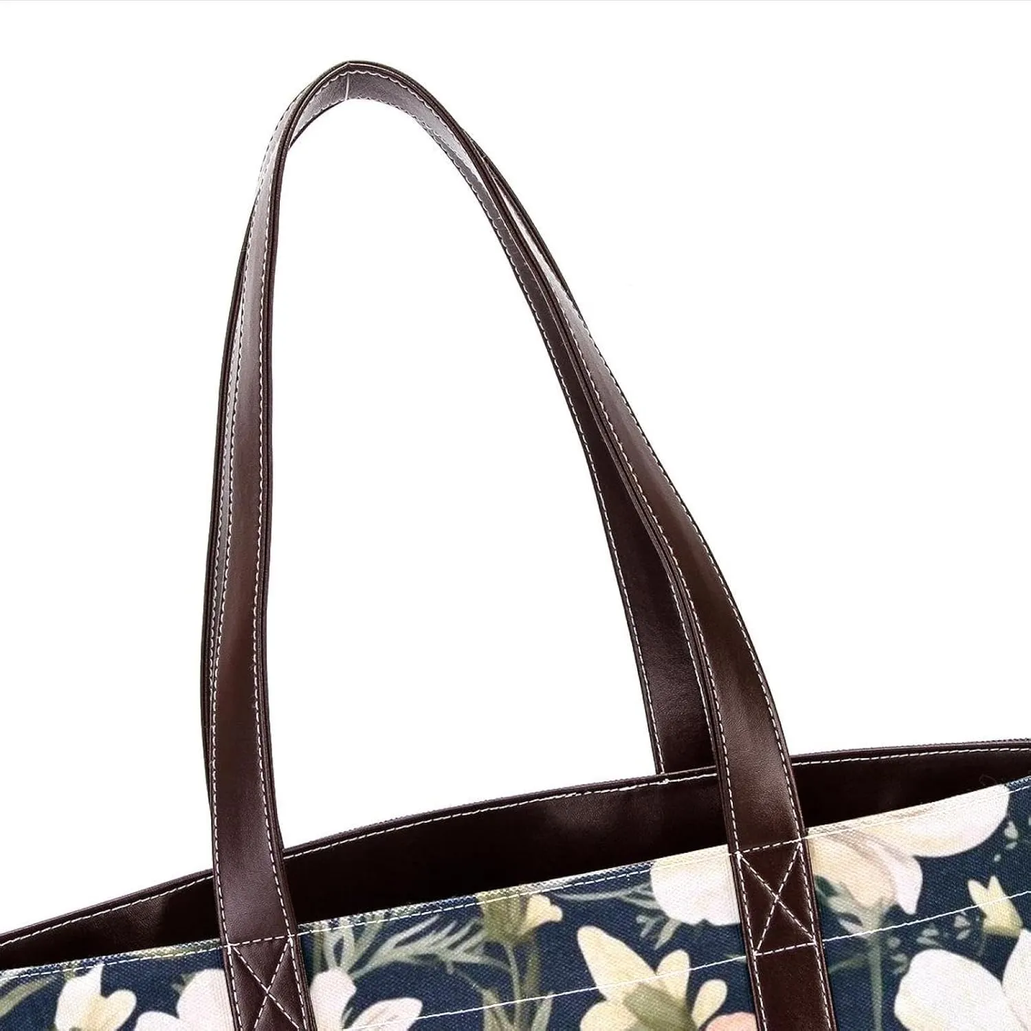 Colorful Flowers-1530 Shoulder Purses for Women Large Soft Washed Leather Purses and Durable Handbags