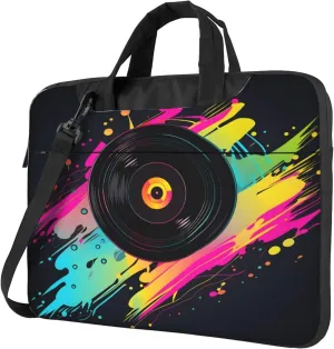 Colorful Music Recordings Laptop Shoulder Bag for Women, Laptop Sleeve Case Durable Computer Bag