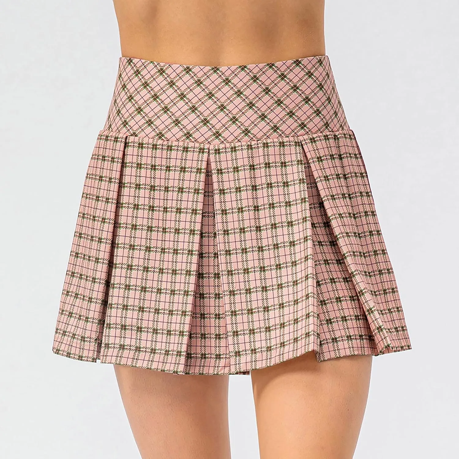 cooki Pleated Skirts for Women High Waist A-Line Tennis Skirt Women's Casual Stretchy Flared Pleated Mini Skirts