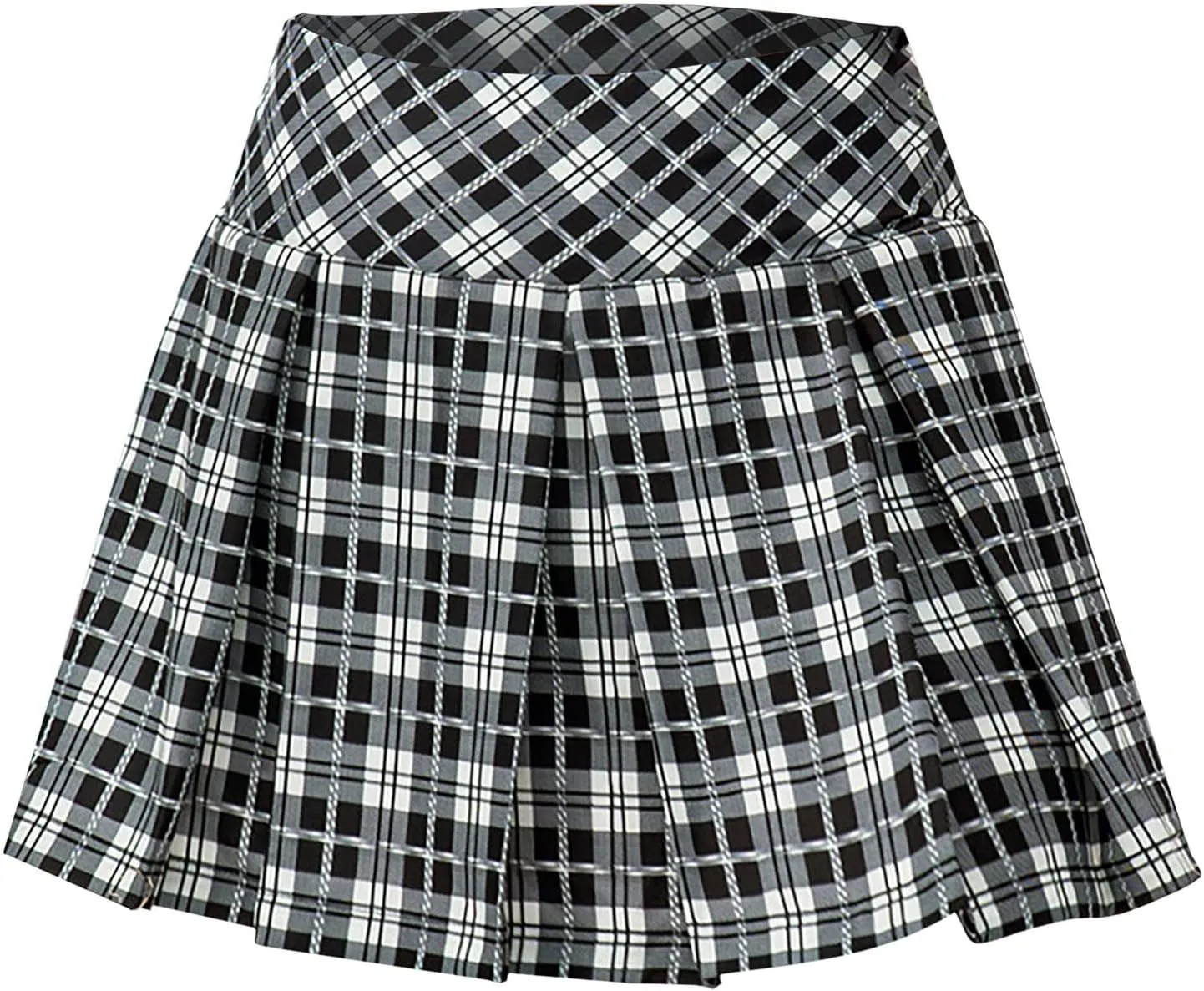 cooki Pleated Skirts for Women High Waist A-Line Tennis Skirt Women's Casual Stretchy Flared Pleated Mini Skirts