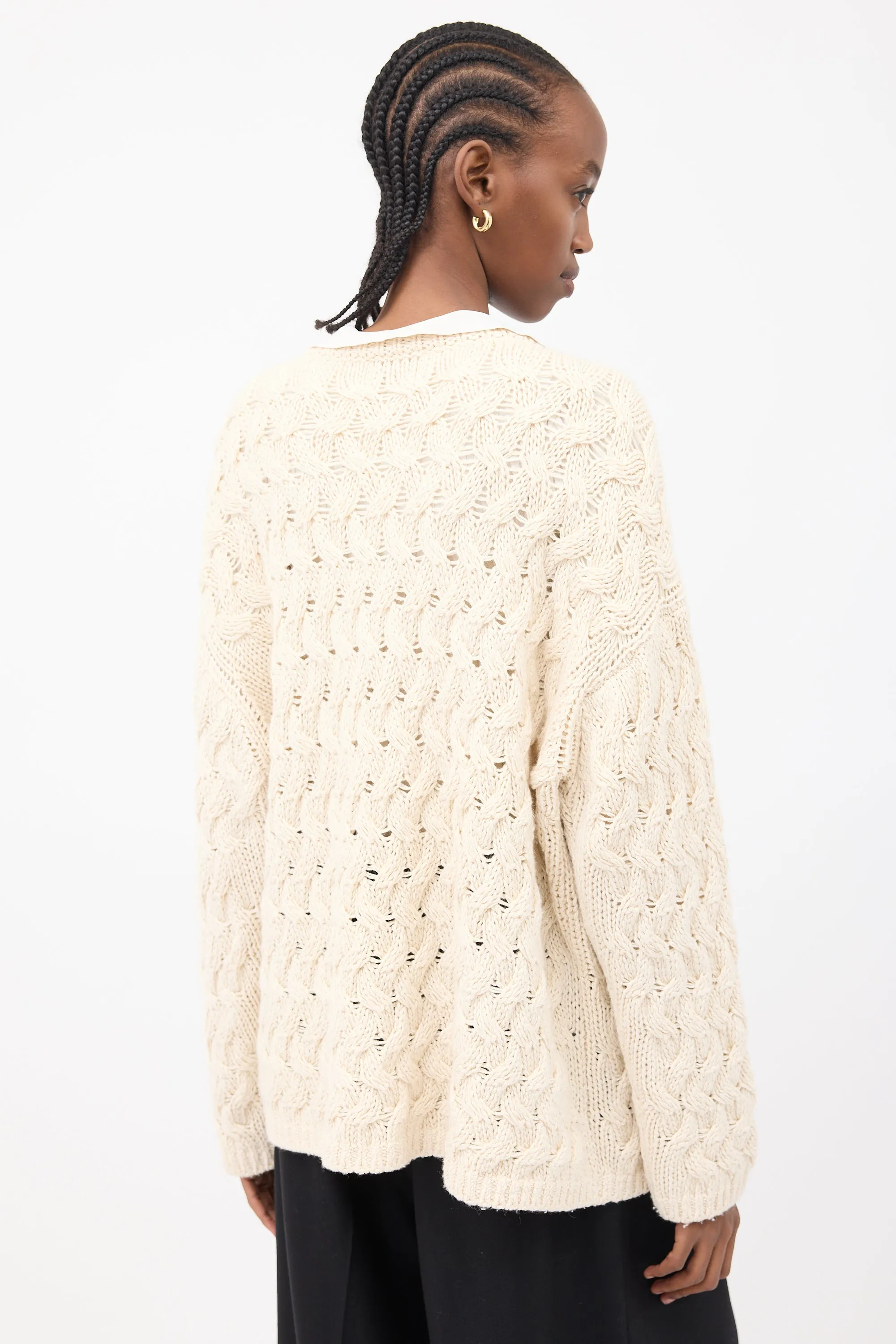 Cream Cashmere & Silk Sweater