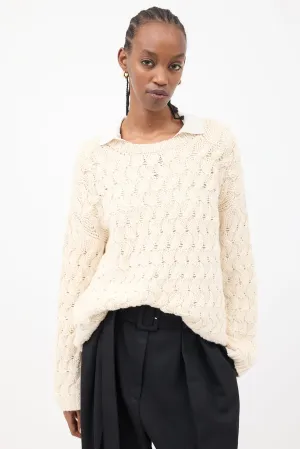 Cream Cashmere & Silk Sweater
