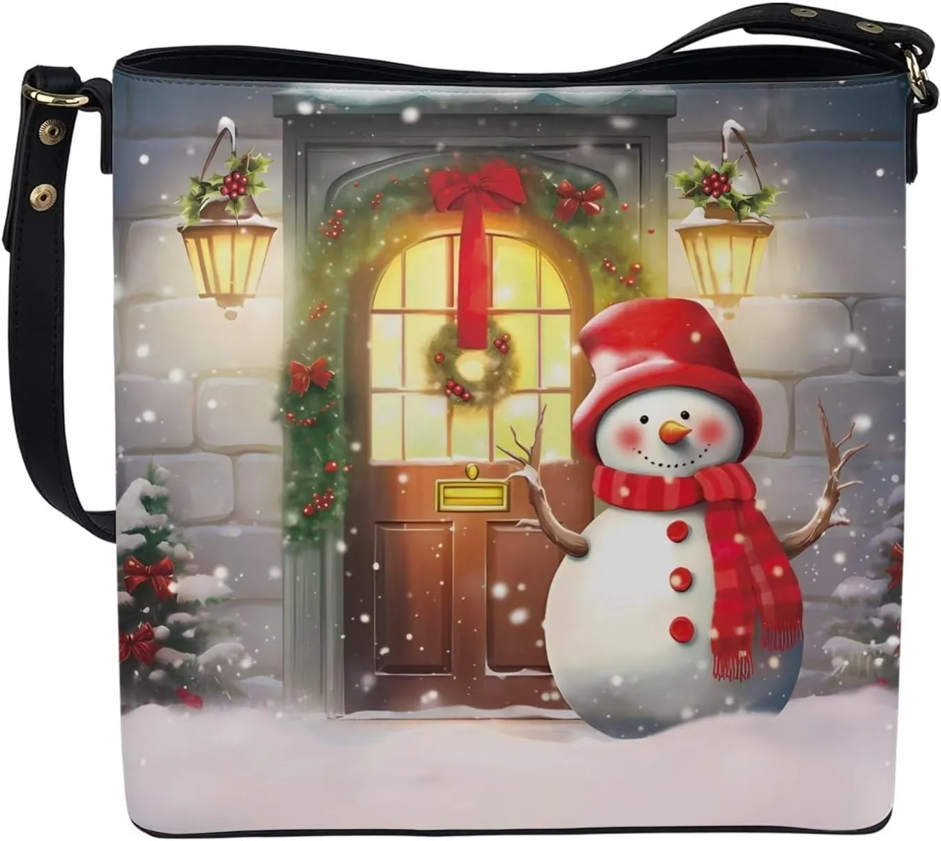 Crossbody Bag Women Leather Tote Purse Chic Messenger Bag Shopper Shoulder Handbags Phone Passport Organizer