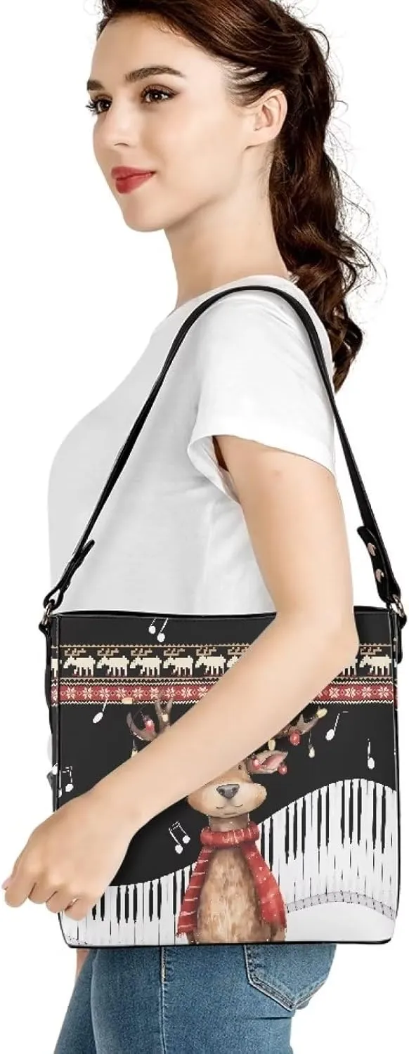 Crossbody Bag Women Leather Tote Purse Chic Messenger Bag Shopper Shoulder Handbags Phone Passport Organizer