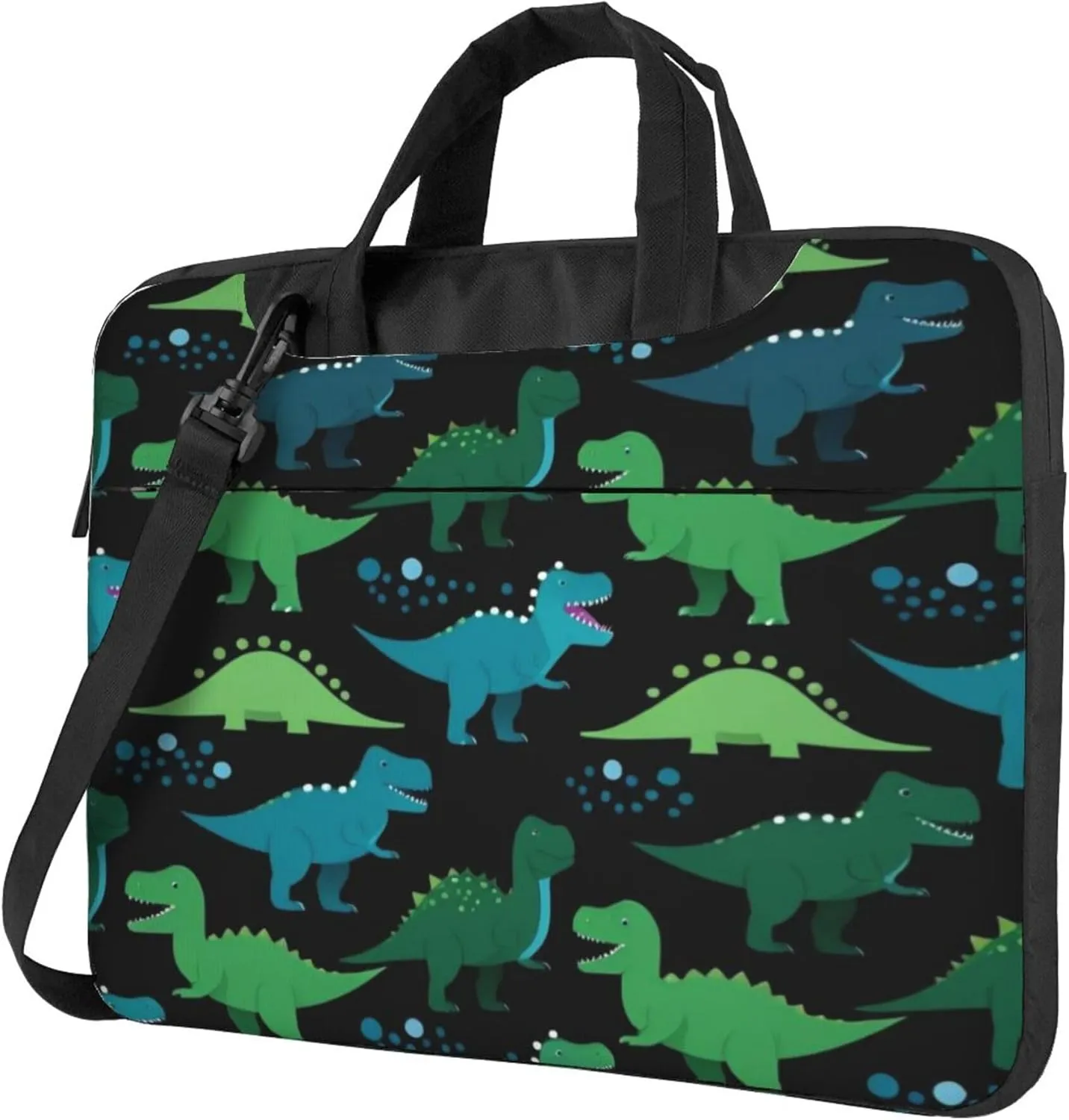 Cute Dinosaur Laptop Shoulder Bag for Women, Cartoon Dinosaur Laptop Sleeve Case Durable Computer Bag