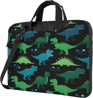 Cute Dinosaur Laptop Shoulder Bag for Women, Cartoon Dinosaur Laptop Sleeve Case Durable Computer Bag
