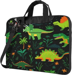 Cute Dinosaur Laptop Shoulder Bag for Women, Ethnic Dinosaur Laptop Sleeve Case Durable Computer Bag