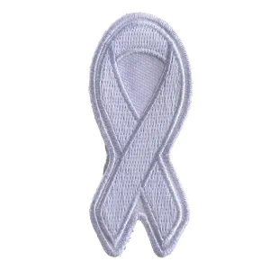 Daniel Smart White Lung Cancer Awareness Ribbon Patch