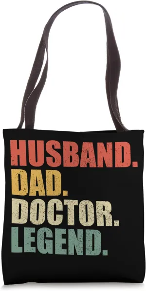 Doctor Funny Husband Dad Legend Vintage Father's Day Tote Bag