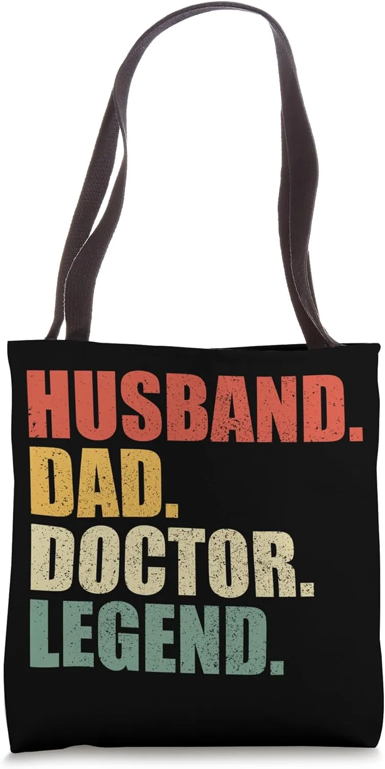 Doctor Funny Husband Dad Legend Vintage Father's Day Tote Bag
