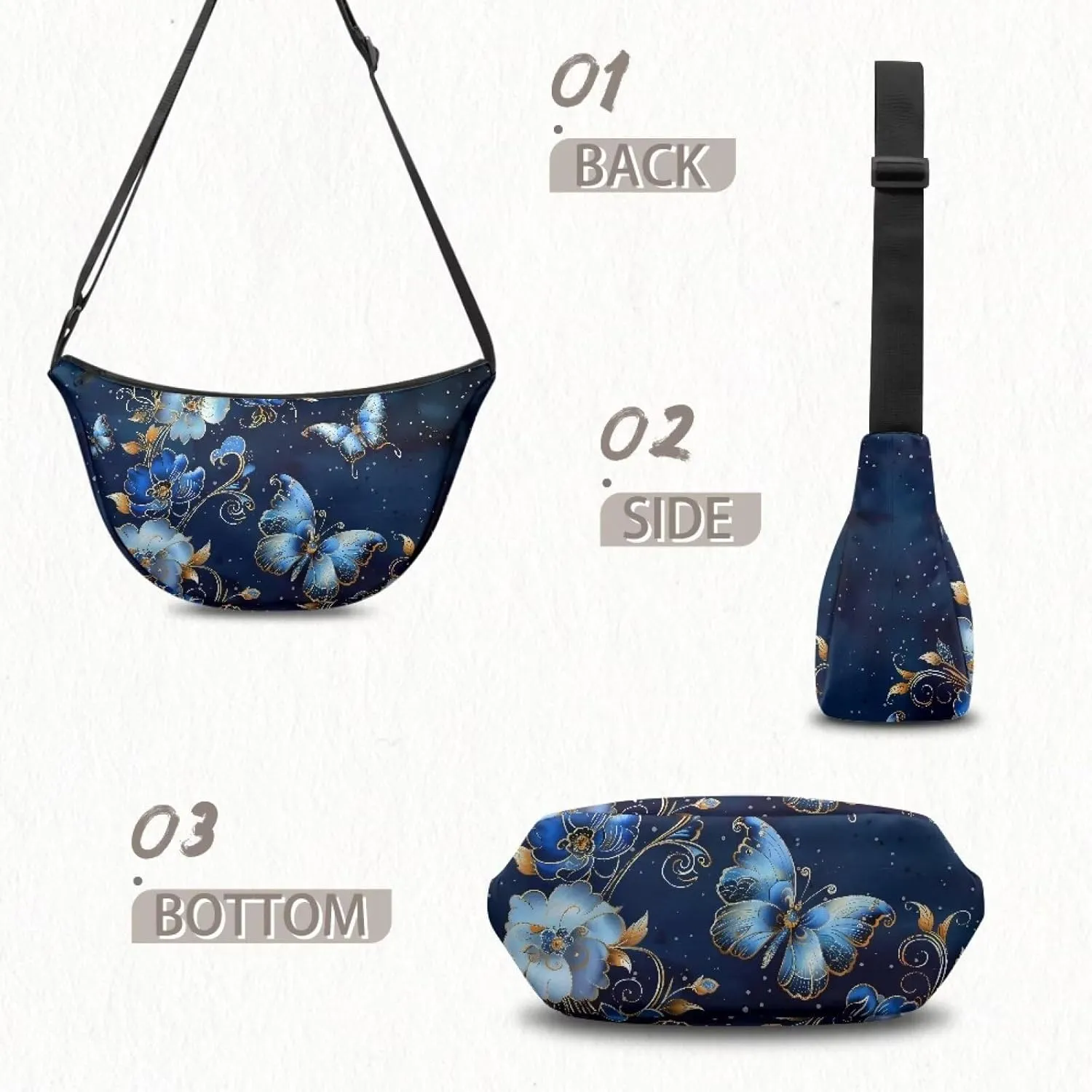 Dolyues Chic Women's Crossbody Hobo Sling Bag - Fashionable Crescent Shoulder Purse & Casual Dumpling Handbag
