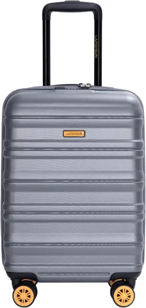 Durable 18.5" Carry-On Luggage with TSA Lock and 360 Spinner Wheels, Dark Grey