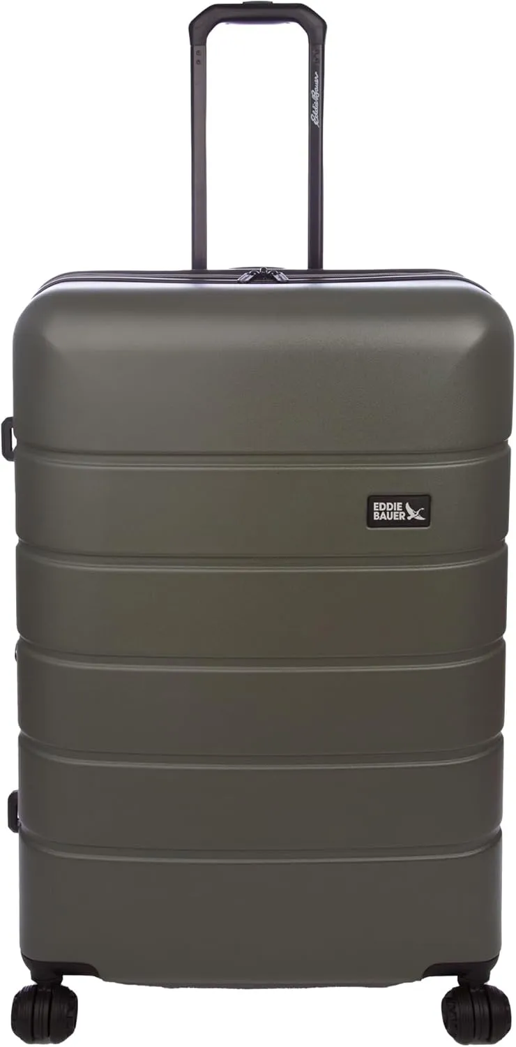Eddie Bauer Glacier Hardside Spinner Durable PC/ABS Construction Suitcase Luggage, Sprig, 30" (Check-in)