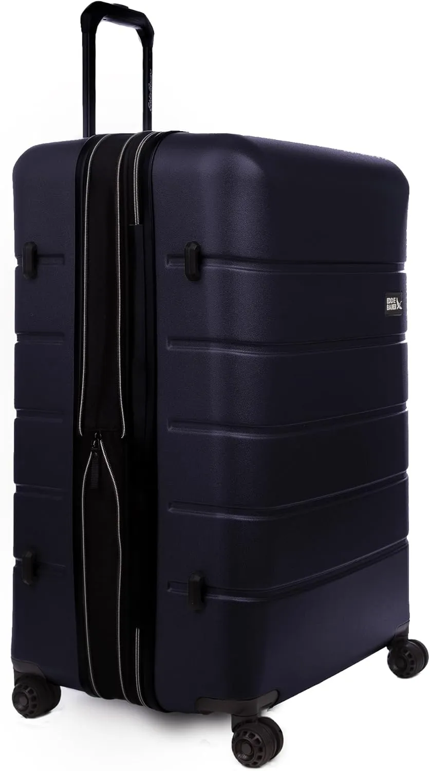 Eddie Bauer Glacier Luggage | Hardside | Spinner Wheels Expandable | Lightweight | Durable, Storm, 30" (Check-in)