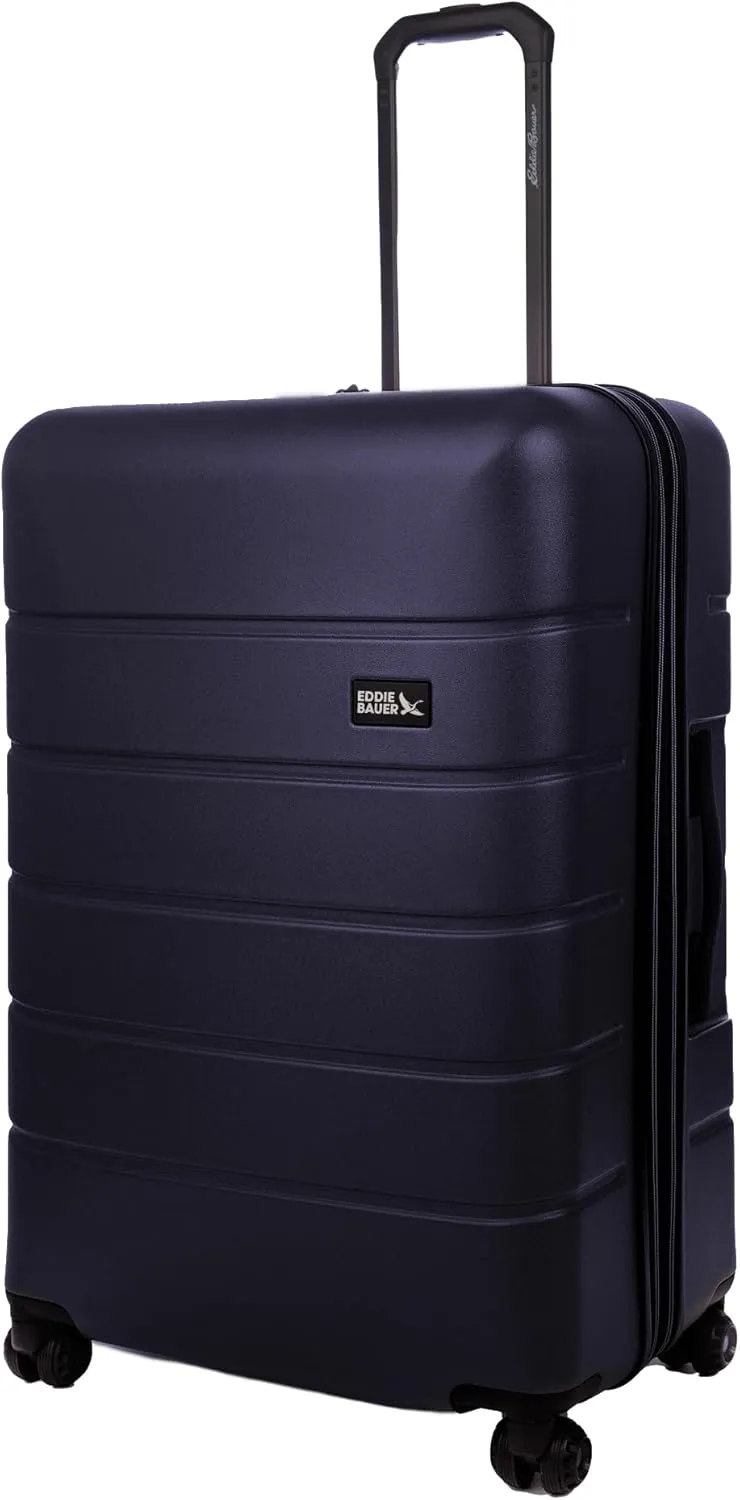 Eddie Bauer Glacier Luggage | Hardside | Spinner Wheels Expandable | Lightweight | Durable, Storm, 30" (Check-in)