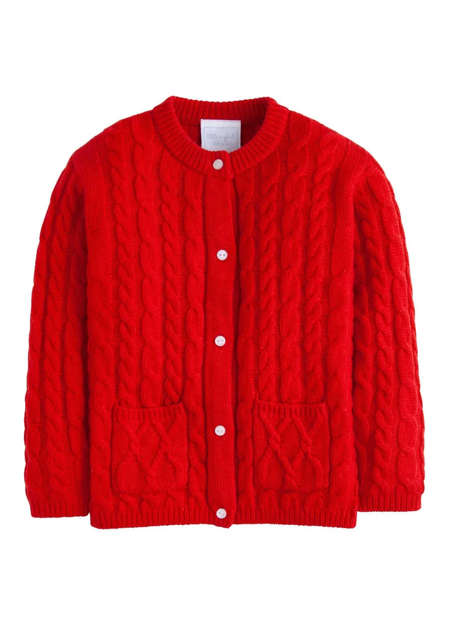 Essential Cable Cashmere Cardigan Little English