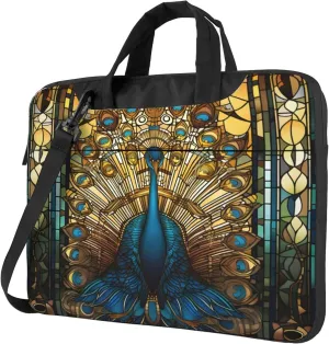 Ethnic Aztec Peacock Laptop Shoulder Bag for Women, Laptop Sleeve Case Durable Computer Bag