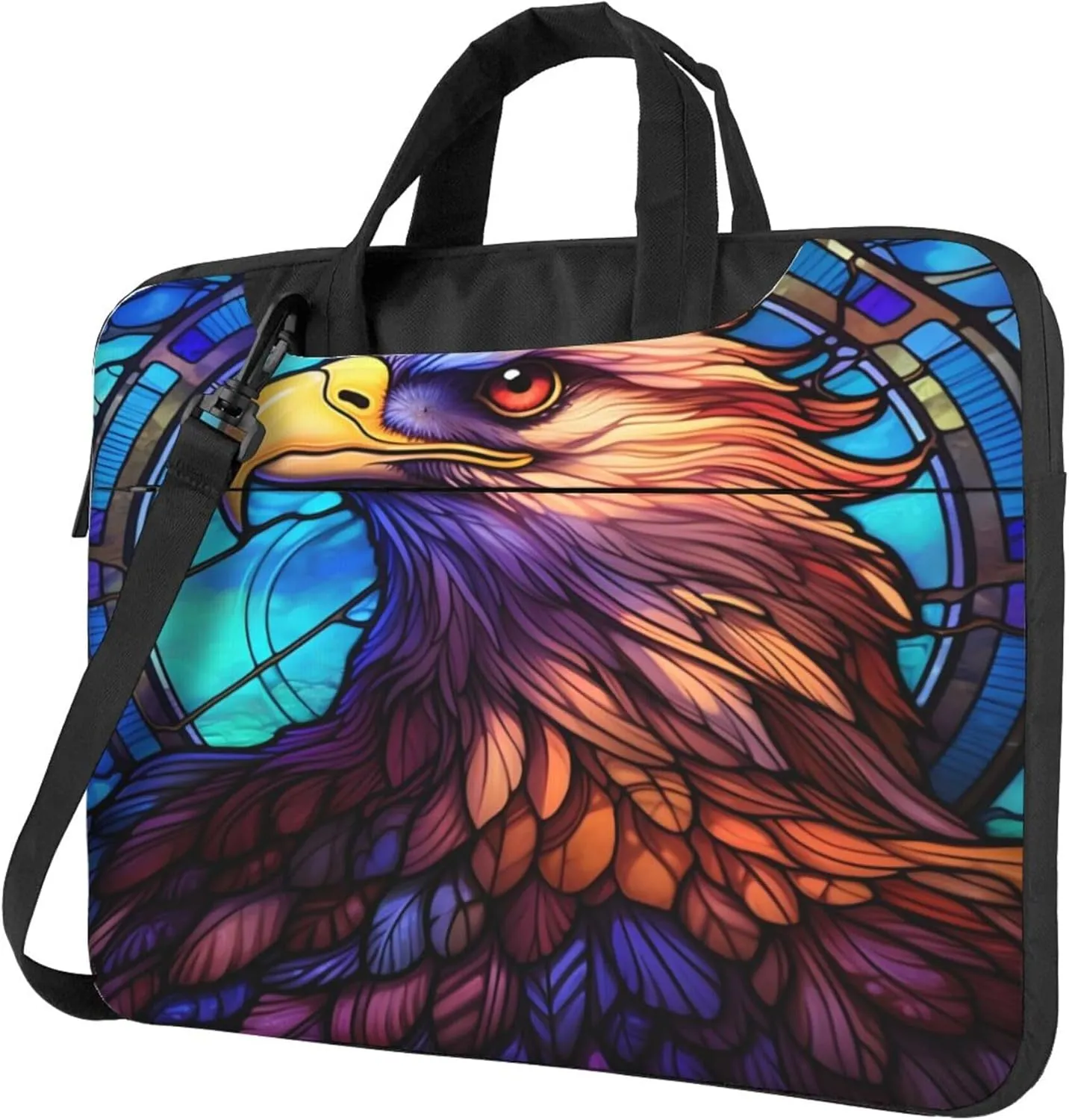 Ethnic Eagles Bird Pattern Laptop Shoulder Bag for Women, Laptop Sleeve Case Durable Computer Bag
