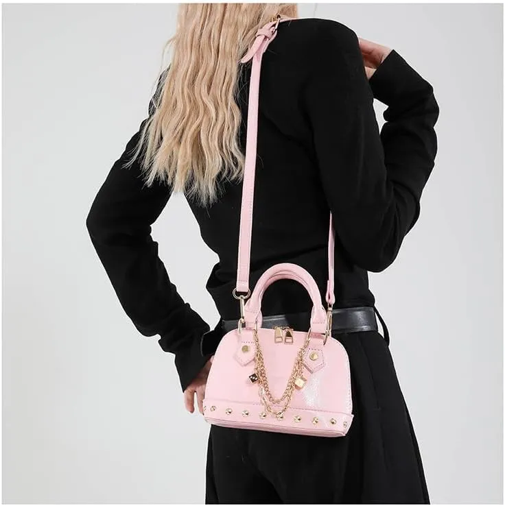 Evening Bag Chic Shoulder Bag, Women's Designer Crossbody PU Leather Y2k Purse for Weddings Parties Trendy Handbag
