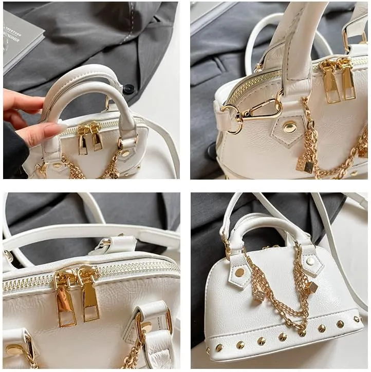 Evening Bag Chic Shoulder Bag, Women's Designer Crossbody PU Leather Y2k Purse for Weddings Parties Trendy Handbag
