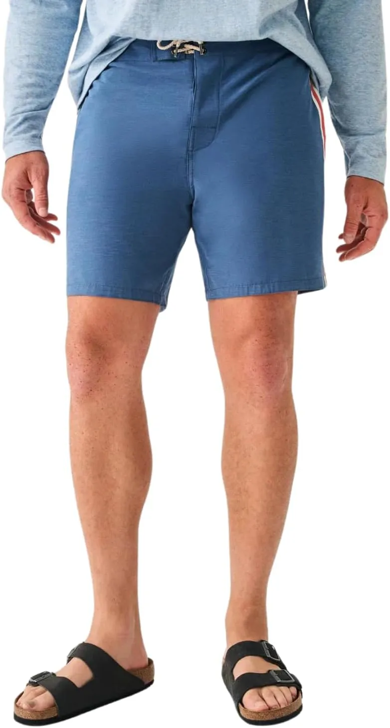Faherty Men's Retro Surf Stripe Boardshort