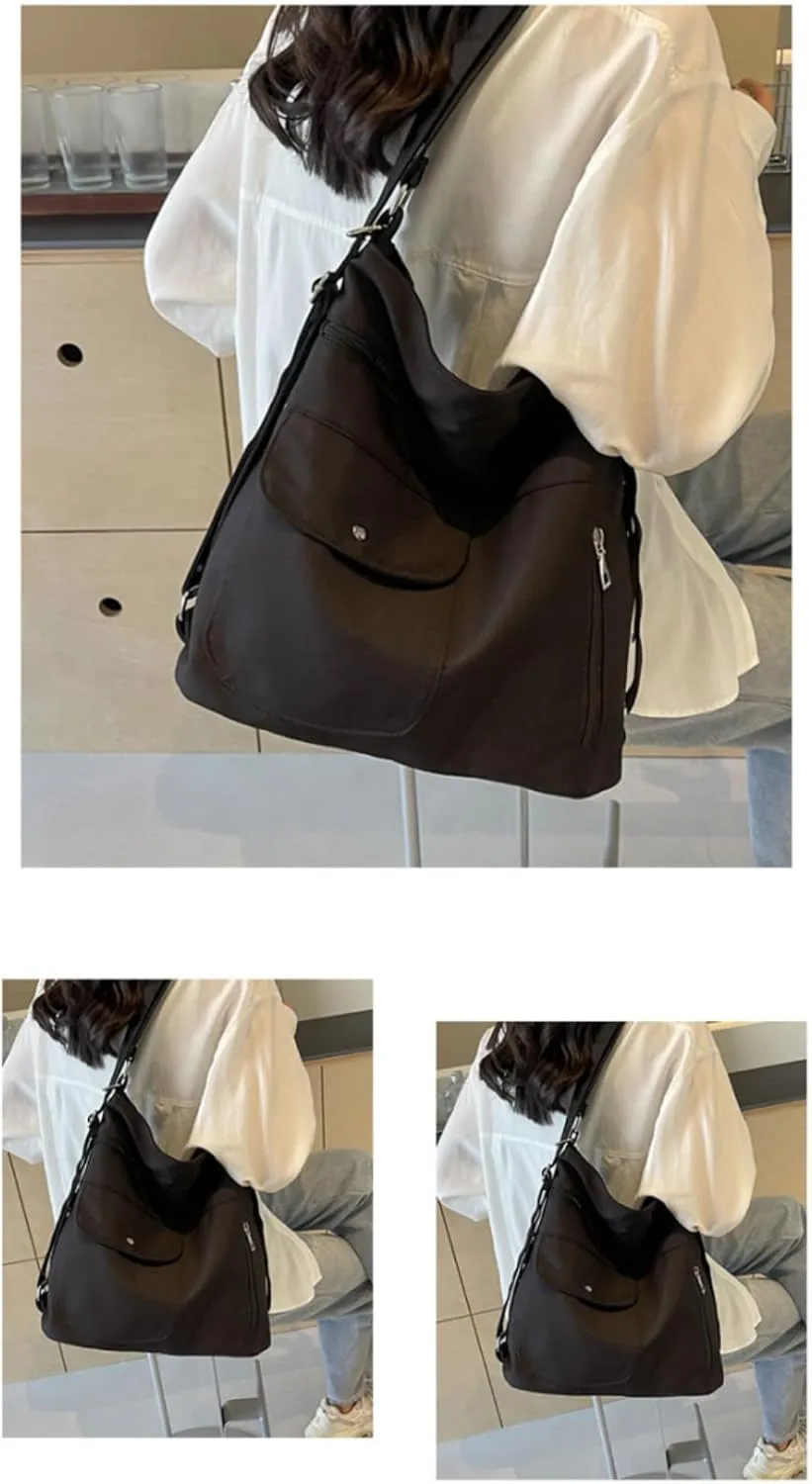 Fashionable Shoulder Bag-Chic Crossbody or Clutch,Large Capacity Casual Shoulder Hobo Handbags with Adjustable Strap