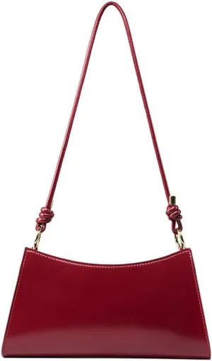 French-Inspired Underarm Bag for Women - Chic Single-Shoulder Leather Saddle Bag with Light Luxury Aesthetic