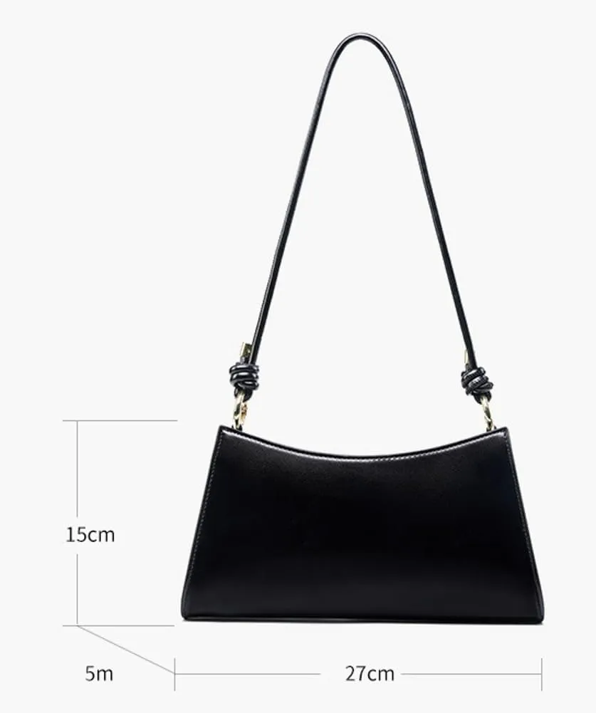French-Inspired Underarm Bag for Women - Chic Single-Shoulder Leather Saddle Bag with Light Luxury Aesthetic
