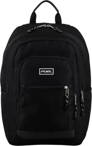FUEL Laptop Durable Hiking Travel Commuter Carry On Casual Daypack Classic Bag Backpack, Black