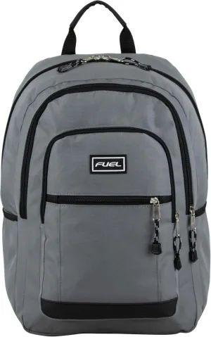 FUEL Laptop Durable Hiking Travel Commuter Carry On Casual Daypack Classic Bag Backpack, Grey