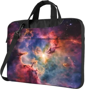 Galaxy Universe Nebula Cloud Laptop Shoulder Bag for Women, Laptop Sleeve Case Durable Computer Bag