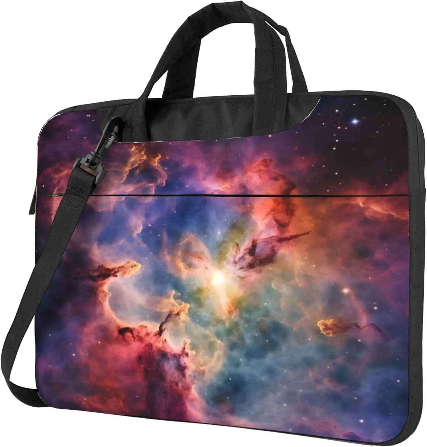 Galaxy Universe Nebula Cloud Laptop Shoulder Bag for Women, Laptop Sleeve Case Durable Computer Bag