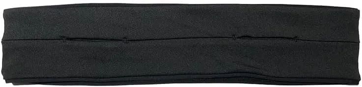 GEMINIGEAR Running Belt Fanny Pack Waist Bag with Zipper Pocket Durable and Light (Black, Medium)