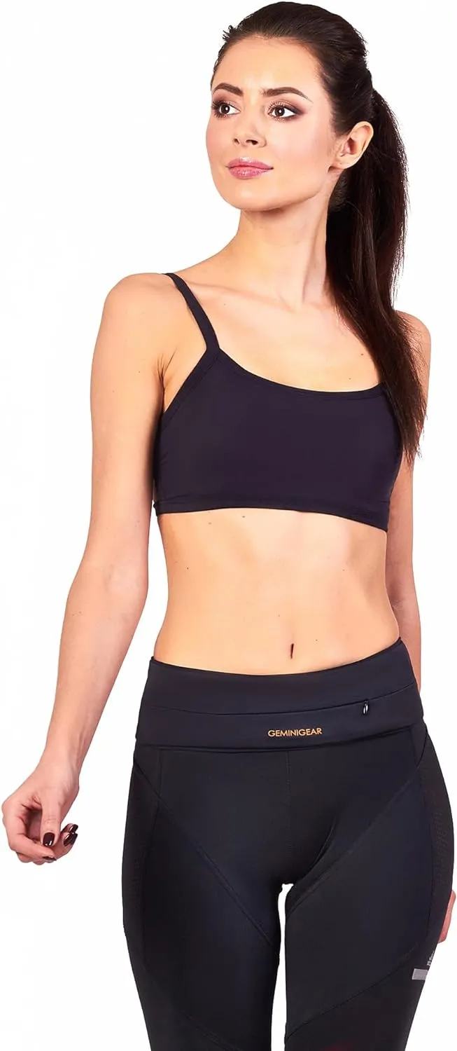 GEMINIGEAR Running Belt Fanny Pack Waist Bag with Zipper Pocket Durable and Light (Black, Medium)