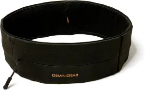 GEMINIGEAR Running Belt Fanny Pack Waist Bag with Zipper Pocket Durable and Light (Black, Small)