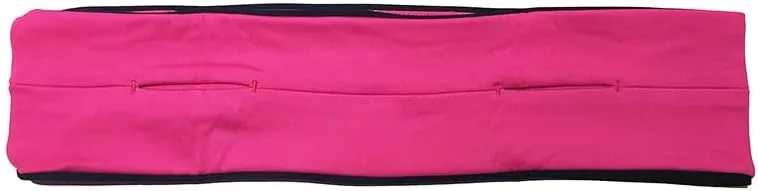 GEMINIGEAR Running Belt Fanny Pack Waist Bag with Zipper Pocket Durable and Light (Rose, Medium)